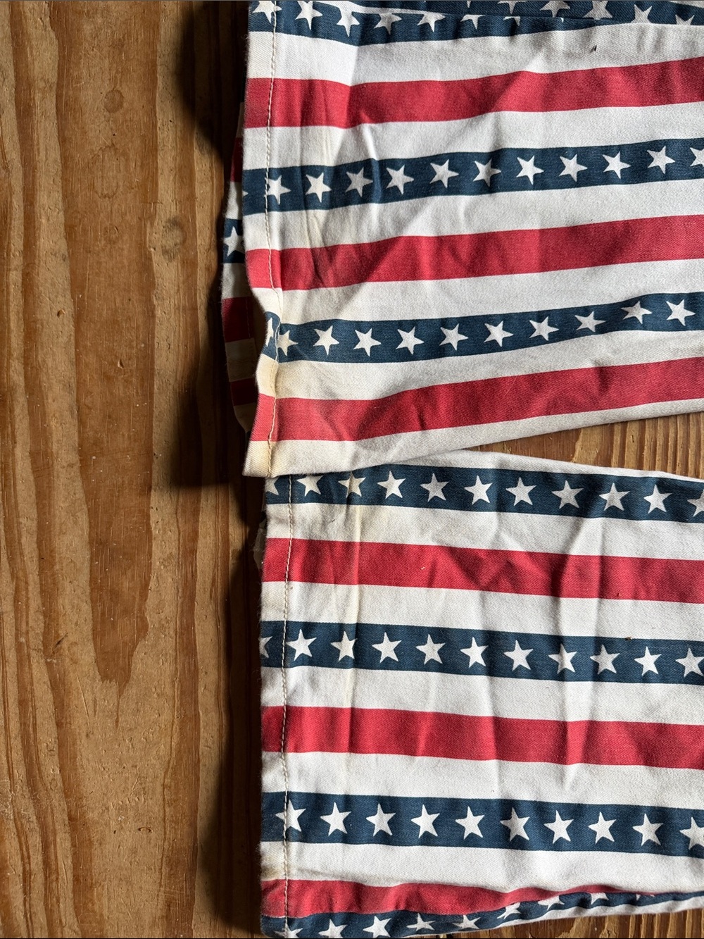 Free People 70s style Red White & Blue Stripe Flare Pants - Picture 4 of 5